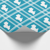 Papier Cadeau Westies turquoise (Coin)