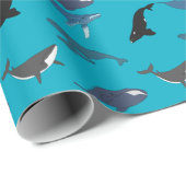 Papier Cadeau Whale (Coin rond)