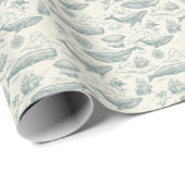 Papier Cadeau Whales in the Clouds II | Celestial Voyage (Coin rond)