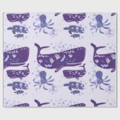 Papier Cadeau Whales, Turtles & Octopus (Plat)