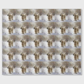 Papier Cadeau Wheaten Terrier Laisser neiger Noël (Plat)