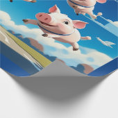 Papier Cadeau When Pigs Fly Funny Winged Pigs (Coin)