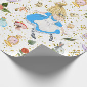 Papier Cadeau Whimsical Alice's Adventures in Wonderland Glitz (Coin)