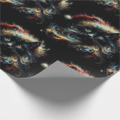 Papier Cadeau Whimsical Black Cat Santa Christmas Hat Decoupage (Coin)