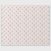Papier Cadeau Whimsical Blush Pink Pine Cones Modern Christmas (Plat)