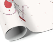 Papier Cadeau Whimsical Christmas Mice Wrapping Paper (Coin rond)