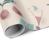 Papier Cadeau Whimsical cocktail wrapping paper (Coin rond)