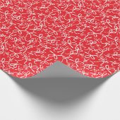 Papier Cadeau Whimsical Cute Black White Red Pattern Girly Gift (Coin)