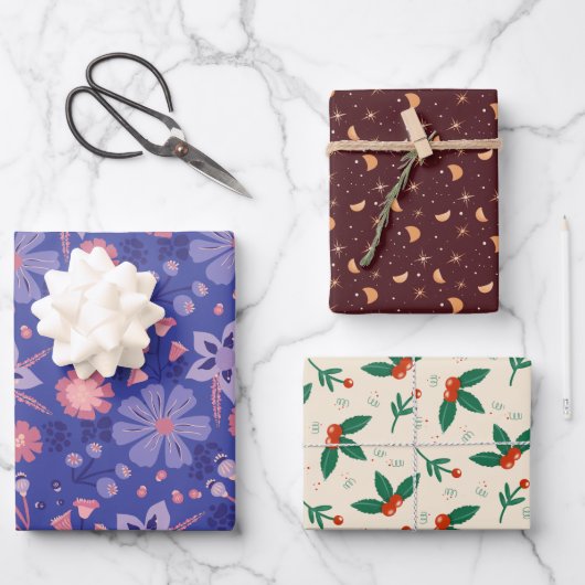 Papier cadeau Whimsical - Design Set 1 (Recto)