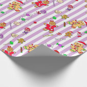 Papier Cadeau Whimsical Gingerbread Hommes et Christmas Candy (Coin)