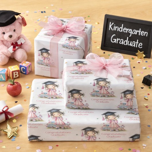 Papier Cadeau Whimsical Kindergarten Graduation Celebration 
