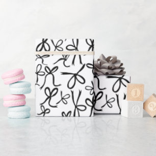 Papier Cadeau Whimsical mignon noir blanc vaches Motif cadeau fi