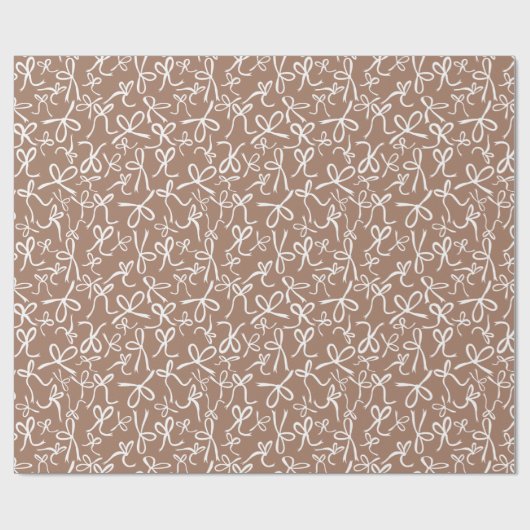 Papier Cadeau Whimsical mou blanc Choco Bows Motif Hanoukka (Plat)