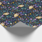 Papier Cadeau Whimsical Night Owl Motif - Forêt Enchantant (Coin)