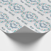 Papier Cadeau Whimsical Owl Christmas Wrapping Paper  (Coin)