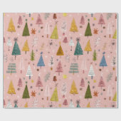 Papier Cadeau Whimsical Pastel Christmas Tree (Plat)