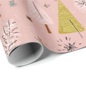 Papier Cadeau Whimsical Pastel Christmas Tree (Coin rond)