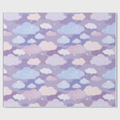 Papier Cadeau Whimsical Pastel Clouds et étoiles Motif (Plat)