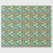 Papier Cadeau Whimsical Pastel Ditsy Floral Meadow Motif (Plat)