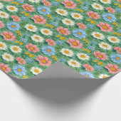 Papier Cadeau Whimsical Pastel Ditsy Floral Meadow Motif (Coin)