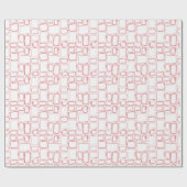 Papier Cadeau Whimsical Red Ribbon Frame Holiday (Plat)