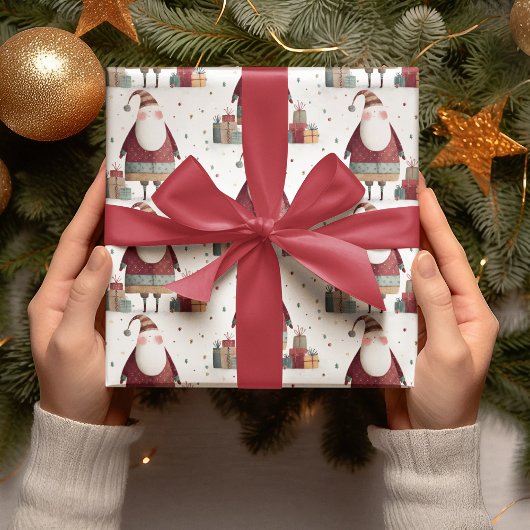 Papier Cadeau Whimsical Santa Claus Wrapping Paper