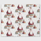 Papier Cadeau Whimsical Santa Claus Wrapping Paper (Plat)
