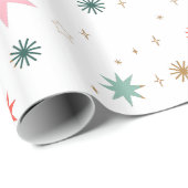 Papier Cadeau Whimsical Starburst et Star Motif (Coin rond)