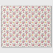 Papier Cadeau Whimsical Tea Time Doodle Wrapping Paper (Plat)