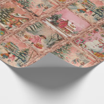 Whimsical Vintage Noël Motif rose