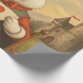 Papier Cadeau Whimsical White Rabbit Hearts Enchanted Wonderland (Coin)