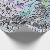 Papier Cadeau "Whimsical Winter Forest" Artistic Hand-Drawn Gift (Coin)