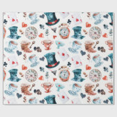 Papier Cadeau Whimsical Wonderland Tea Party Pattern (Plat)
