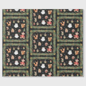 Papier Cadeau Whimsical Woodland Animals Christmas (Plat)