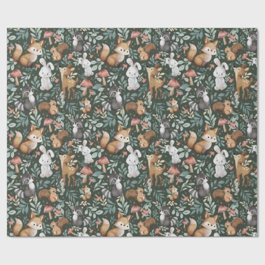 Papier Cadeau Whimsical Woodland Friends (Plat)