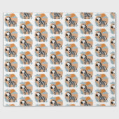 Papier Cadeau Whimsical Zebra Scandinave Influencée (Plat)