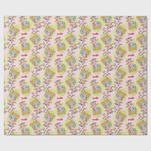 Papier Cadeau Whimsky Quirky Elf Mid Century Noël Rétro (Plat)