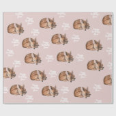 Papier Cadeau Whimsland Cerf Anniversaire rose (Plat)