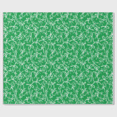 Papier Cadeau Whimssical mignon vert Bows Motif Noël (Plat)