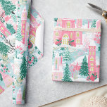 Papier Cadeau Whimssical Pastel Rose Winter Town Christmas<br><div class="desc">Enveloppez vos cadeaux dans le charme enchanteur d'un conte de fées d'hiver avec notre livre Whimsical Pastel Pink Winter Town Christmas Wrapping Paper. Ce design donne vie à une scène hivernale pittoresque, avec des maisons de ville pittoresques et des sapins, tous recouverts d'une neige douce et chatoyante. Rendu dans de...</div>
