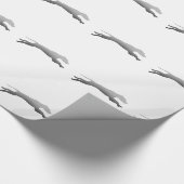 Papier Cadeau Whippet Silhouette Running (Coin)