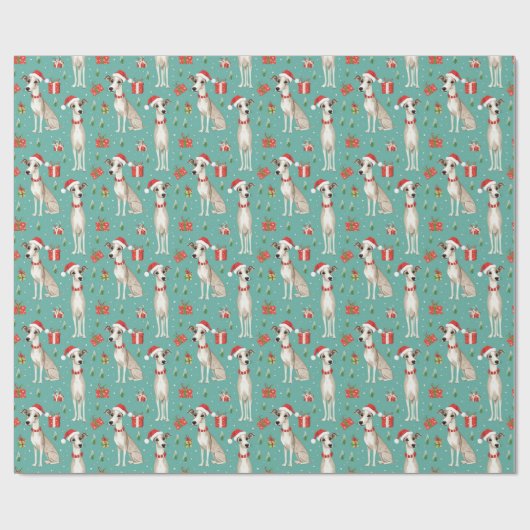 Papier Cadeau Whippet Whimsy Christmas (Plat)