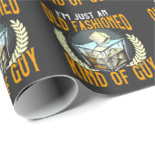 Papier Cadeau Whiskey Guy Funny Papa Bourbon Citation à boire (Coin rond)