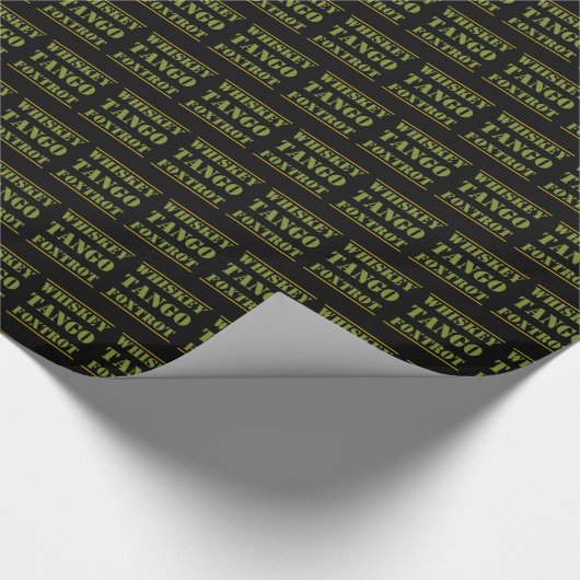 Papier Cadeau Whiskey Tango Foxtrot WTF (Coin)