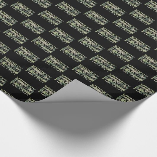 Papier Cadeau Whiskey Tango Foxtrot WTF Camouflage vert (Coin)