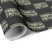 Papier Cadeau Whiskey Tango Foxtrot WTF Camouflage vert (Coin rond)