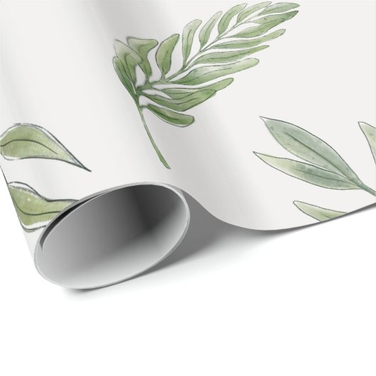 Papier Cadeau Whispering Feuilles (Coin rond)