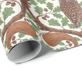 Papier Cadeau Whispers/Chouettes et écureuils des bois dans le c (Coin rond)