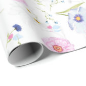 Papier Cadeau Whispers floraux : ZazzleWrapMagic Wraps exclusifs (Coin rond)