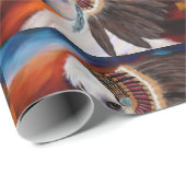 Papier Cadeau White Afghan Hound (Coin rond)